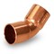 Everflow Copper CxC 45 Degree Elbow Fitting with 2 Solder Cups 3'' CCLF0300 - alternate 1